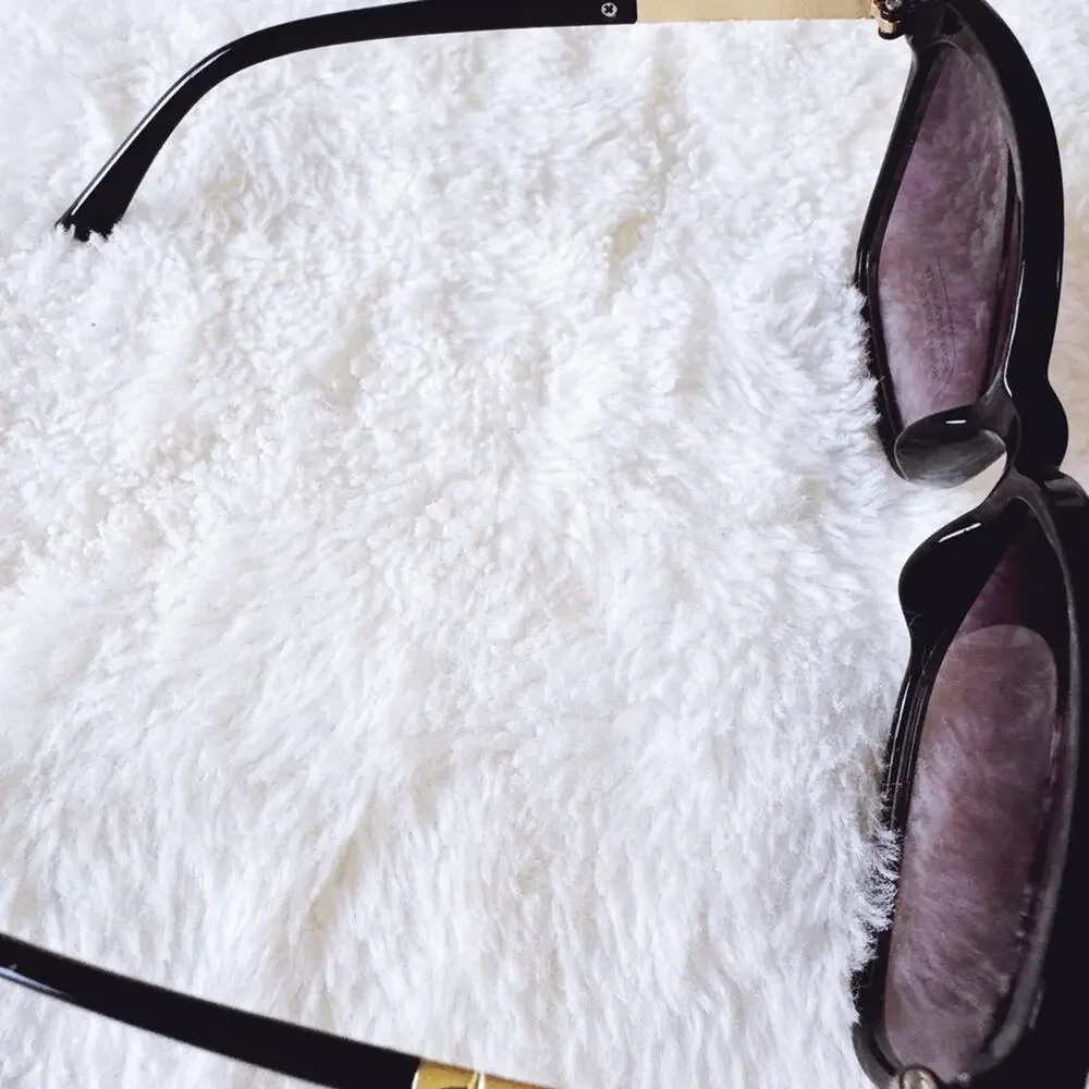 Joanne Black Square Sunglasses